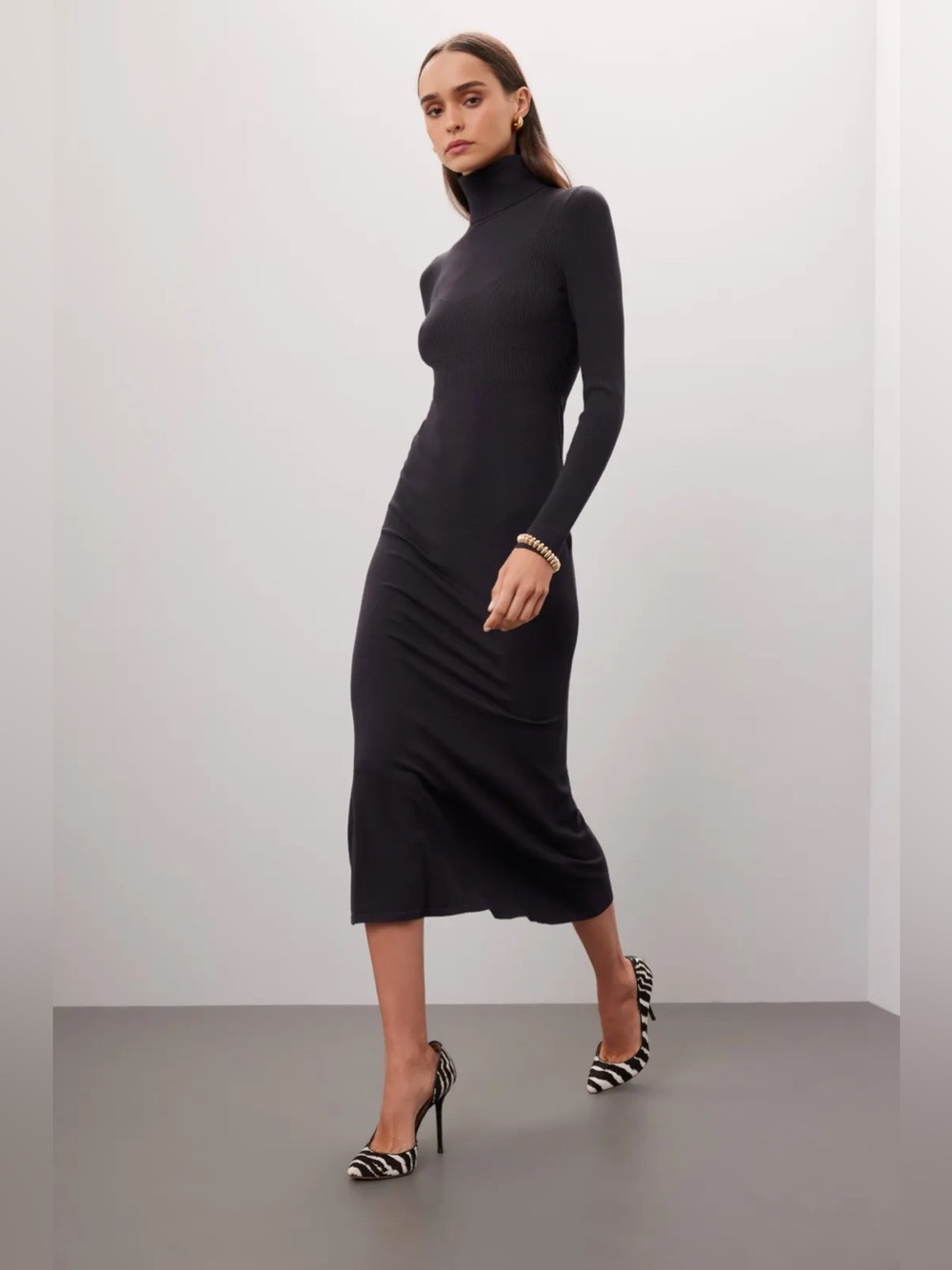 *Flawed RTR Toccin Ribbed Turtleneck Dress (0409)